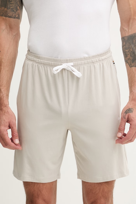 BOSS pantaloni scurți de loungewear bărbați bumbac cu elastan Mix&Match Short CW bej 50515314