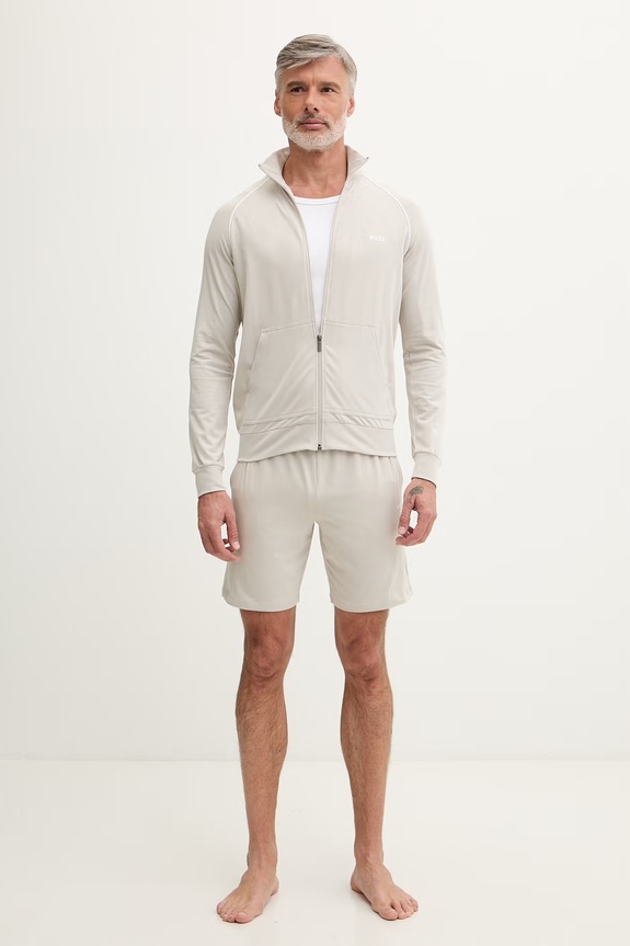 BOSS pantaloni scurți de loungewear bărbați bumbac cu elastan Mix&Match Short CW 50515314 bej SS26