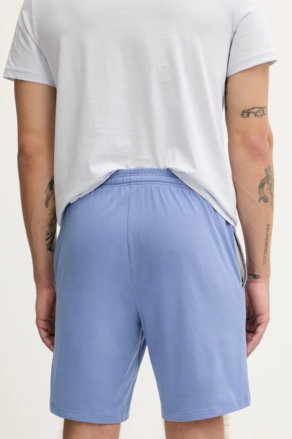 Îmbrăcăminte BOSS pantaloni scurți de loungewear bărbătești din bumbac cu elastan Mix&Match Short CW 50515314 albastru
