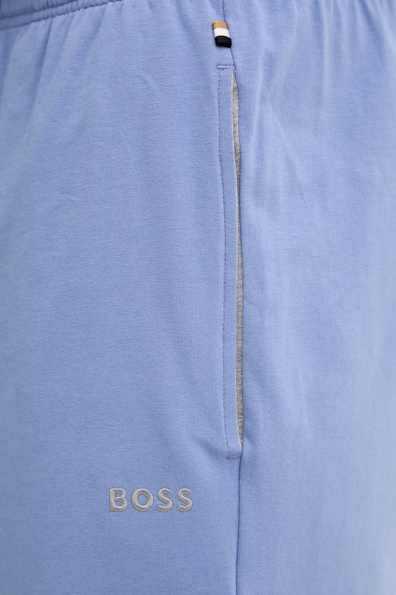 BOSS pantaloni scurți de loungewear bărbătești din bumbac cu elastan Mix&Match Short CW albastru 50515314