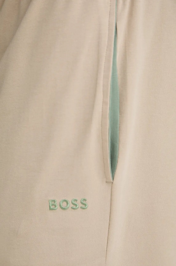 BOSS loungewear šortky pánské bavlněné s elastanem Mix&Match Short CW béžová 50515314