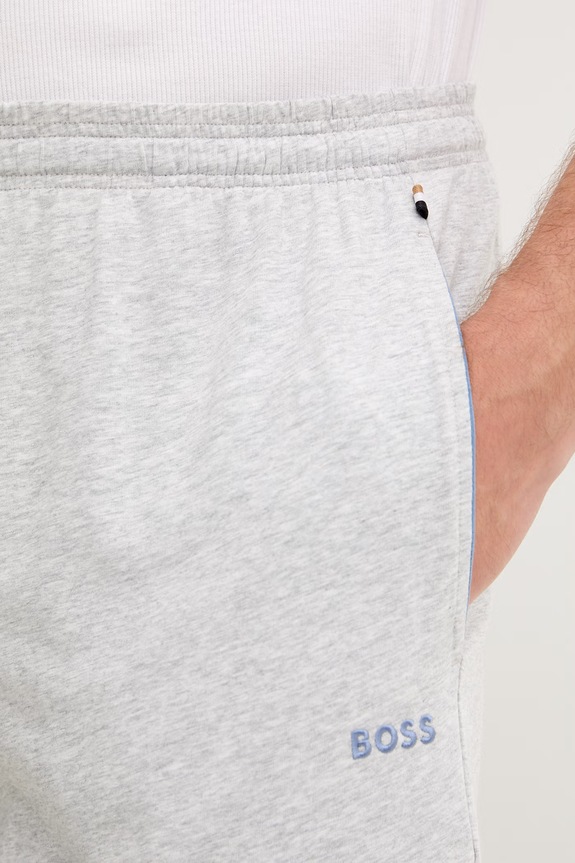 BOSS Σορτς lounge ανδρικά βαμβάκι με ελαστάν Mix&Match Short CW γκρί 50515314