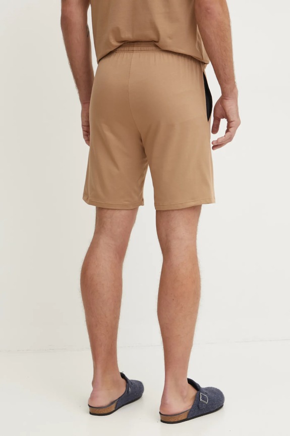 Îmbrăcăminte BOSS șorturi de loungewear bărbătești din bumbac cu elastan Mix&Match Short CW 50515314 bej