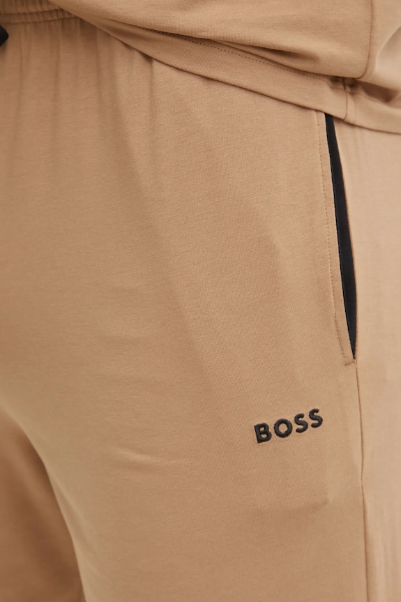 BOSS șorturi de loungewear bărbătești din bumbac cu elastan Mix&Match Short CW bej 50515314