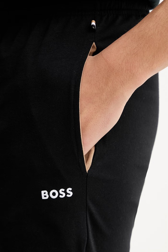 Îmbrăcăminte BOSS pantaloni scurți de loungewear bărbătești din bumbac cu elastan 50515314 negru