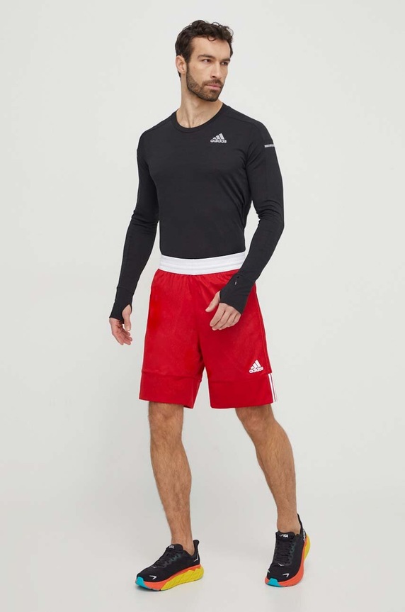 Tréningové šortky adidas Performance pletenina červená DY6603