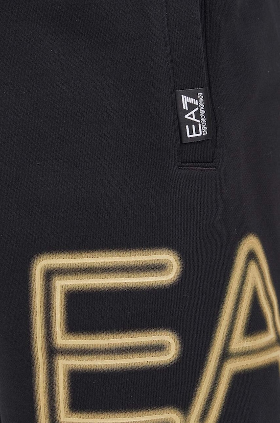 EA7 Emporio Armani szorty bawełniane czarny 3DPS76.PJSHZ.0208
