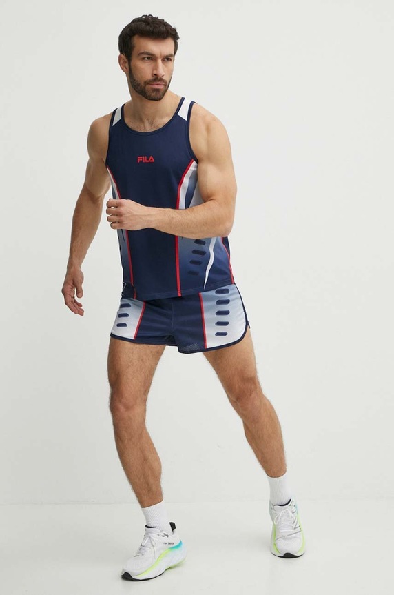 Kratke hlače za trčanje Fila Recas FAM0636 mornarsko plava SS24