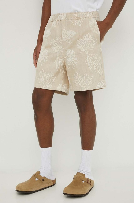 Samsoe rövidnadrág SAJABARI mintás bézs M24100065