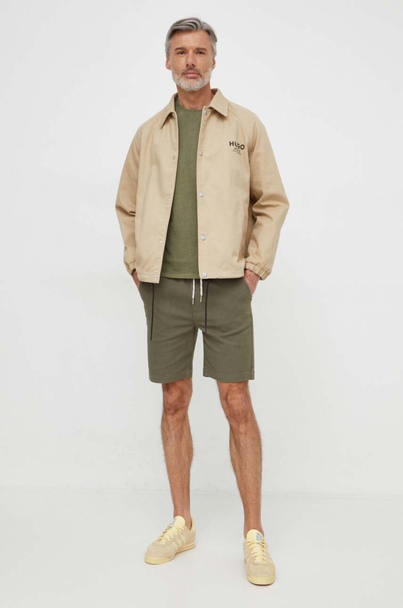 Pepe Jeans szorty GYMDIGO PULL ON SHORTS PM801076 zielony SS24