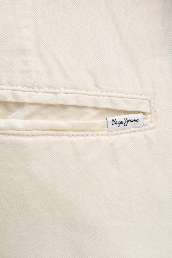 Ľanové šortky Pepe Jeans RELAXED LINEN SMART SHORTS béžová PM801093