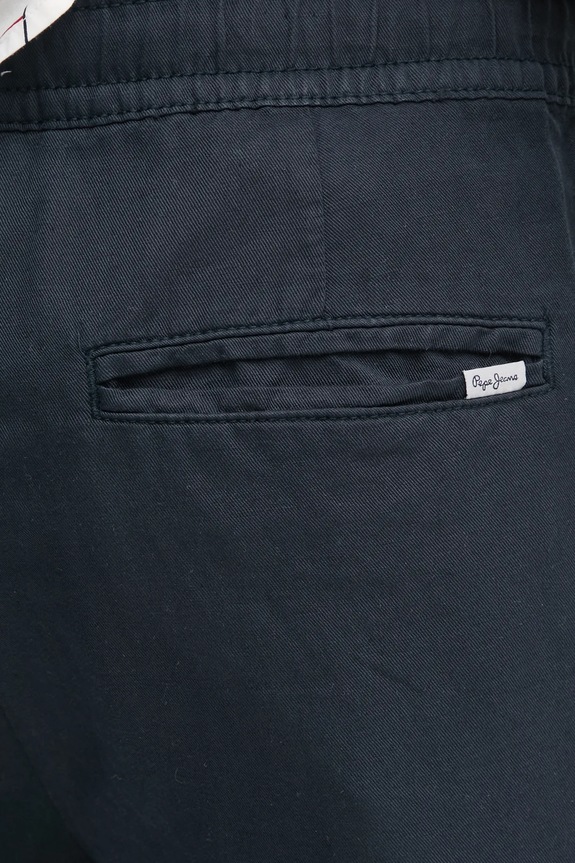 Σορτς από λινό Pepe Jeans RELAXED LINEN SMART SHORTS σκούρο μπλε PM801093