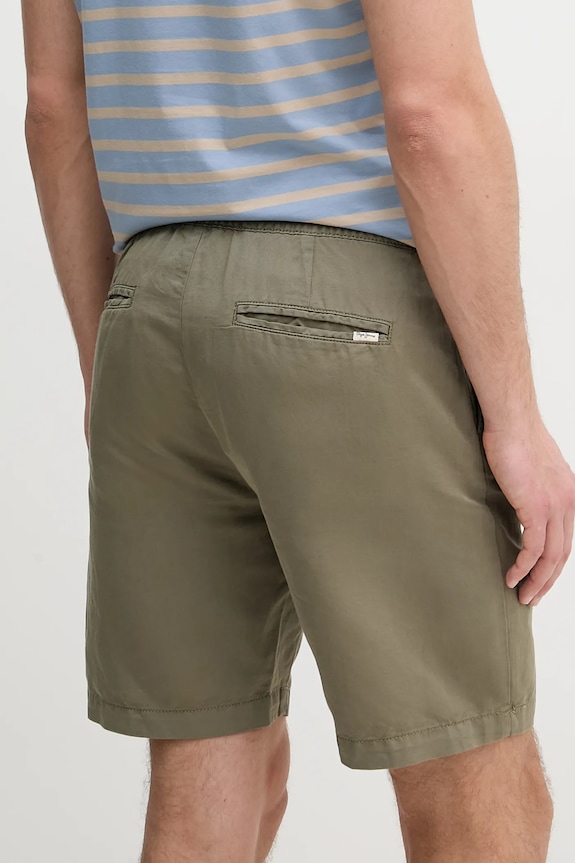 Îmbrăcăminte Pepe Jeans pantaloni scurti din in RELAXED LINEN SMART SHORTS PM801093 verde