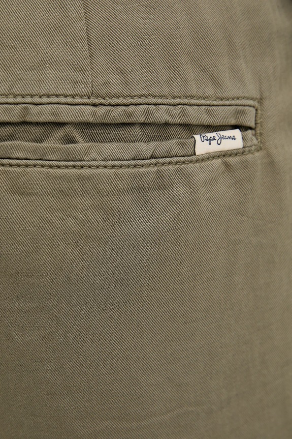 Pepe Jeans pantaloni scurti din in RELAXED LINEN SMART SHORTS verde PM801093