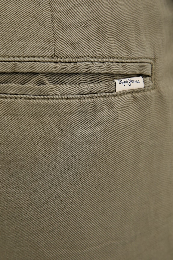 Pepe Jeans pantaloni scurti din in RELAXED LINEN SMART SHORTS verde PM801093