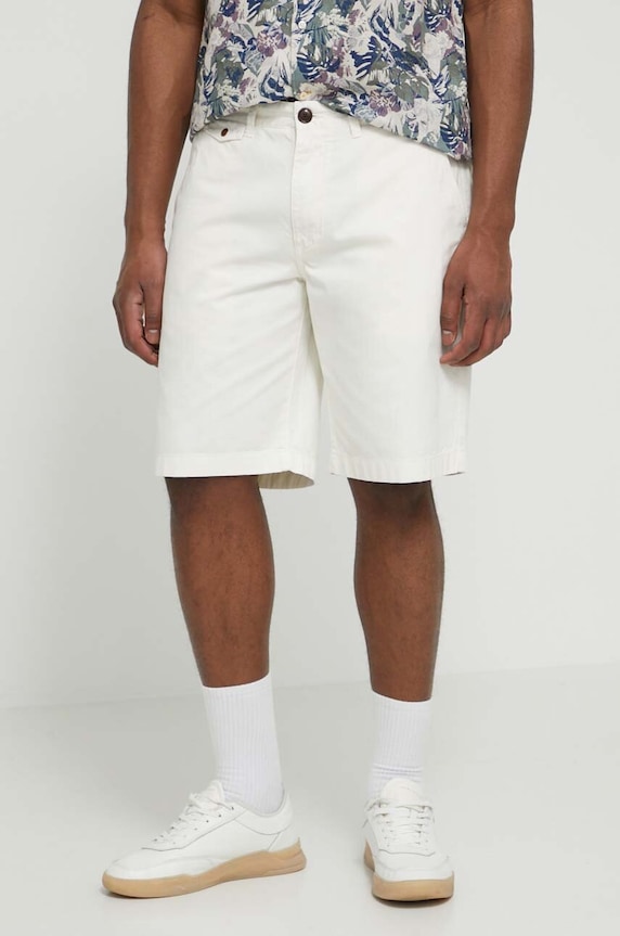 Barbour szorty bawełniane bawełna beżowy MST0006