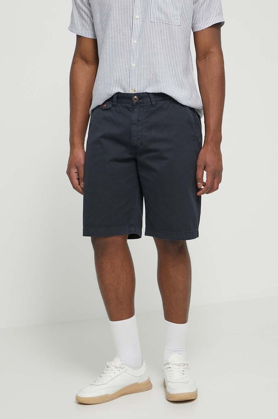 Barbour pamut rövidnadrág szövet sötétkék MST0006
