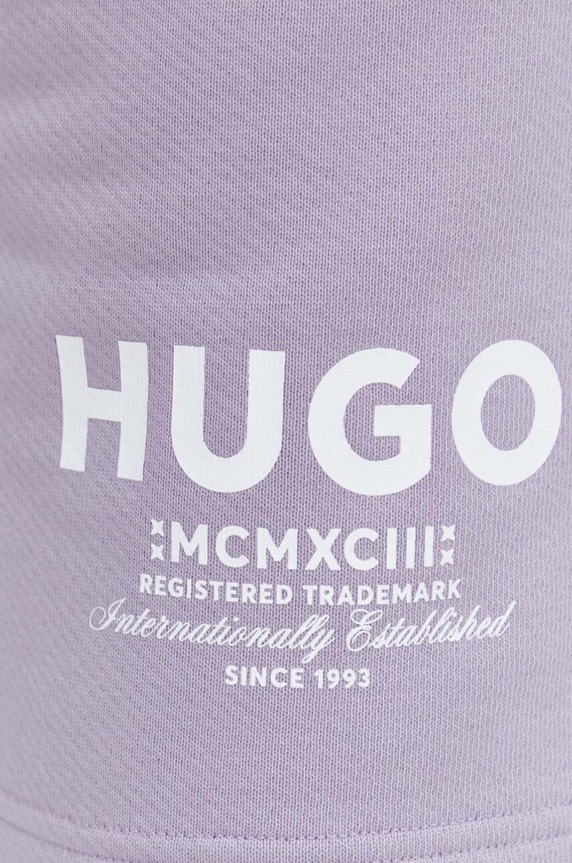 HUGO Blue pantaloni scurți de trening bărbați de bumbac Nomario violet 50510728