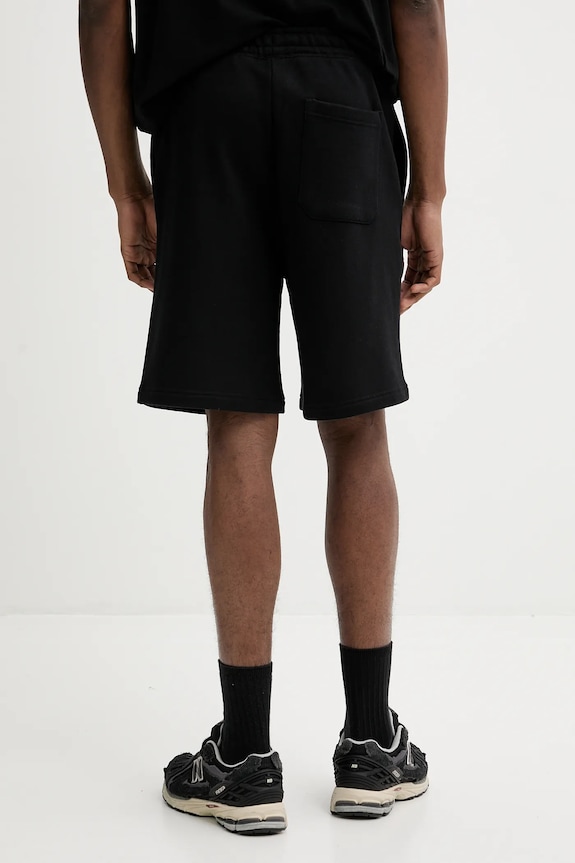 HUGO Blue pantaloni scurți de trening bărbătești din bumbac Nomario 50510728 negru SS26