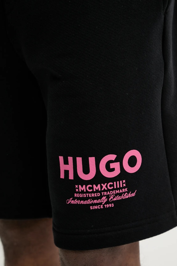 Îmbrăcăminte HUGO Blue pantaloni scurți de trening bărbătești din bumbac Nomario 50510728 negru