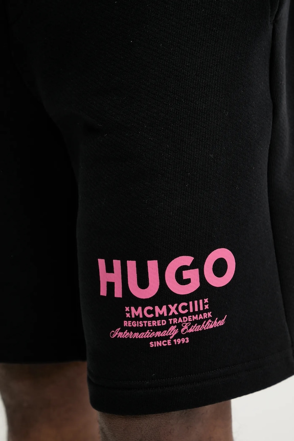 Îmbrăcăminte HUGO Blue pantaloni scurți de trening bărbătești din bumbac Nomario 50510728 negru