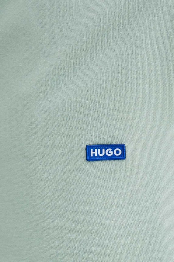 HUGO Blue σορτς επίσημα ανδρικά βαμβακερά Nasensio τιρκουάζ 50522364