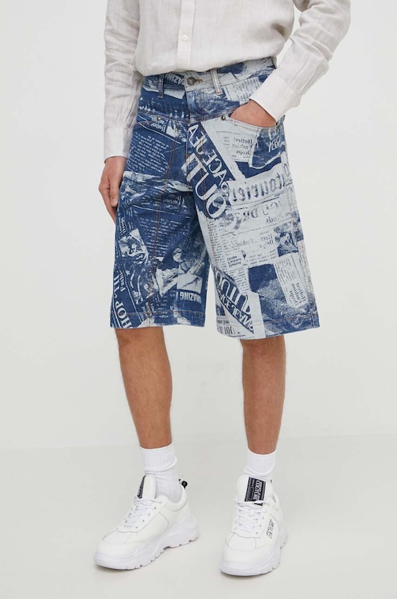 Versace Jeans Couture szorty jeansowe granatowy 76GAD51C.DW074SS0