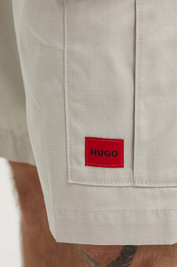 Bavlněné šortky HUGO šedá 50510594