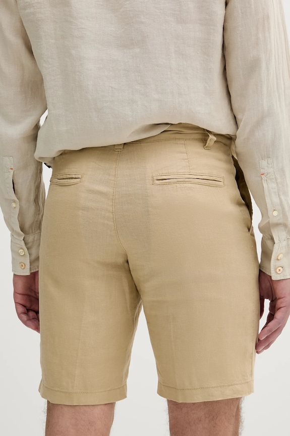 Ρούχα United Colors of Benetton Σορτς ανδρικά λινά 4AGH59548 μπεζ
