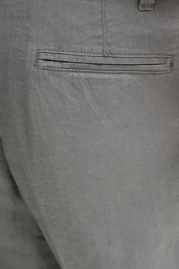 United Colors of Benetton σορτς ανδρικά λινά γκρί 4AGH59548