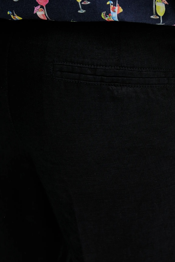 United Colors of Benetton Σορτς Ανδρικά λινά μαύρο 4AGH59548