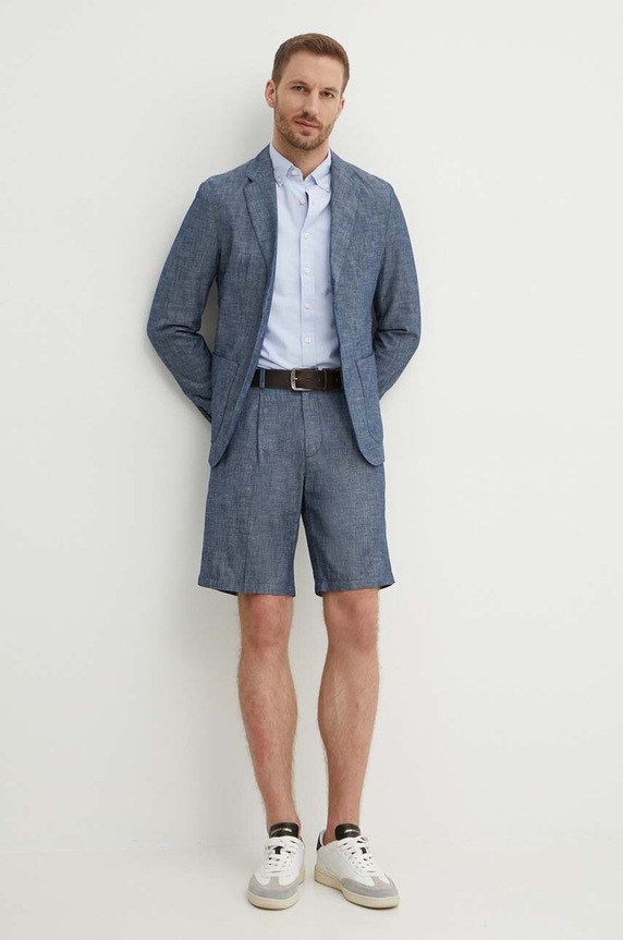 Βαμβακερό σορτσάκι United Colors of Benetton 4WV1U9005 μπλε SS24