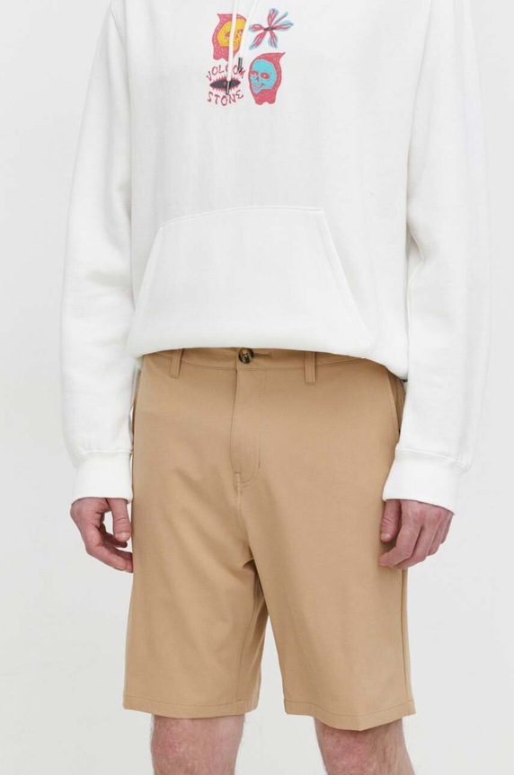 Quiksilver szorty z elastanem beżowy AQYHY03242