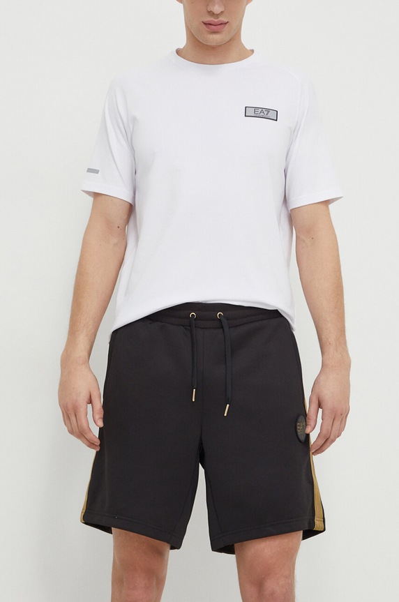 Kraťasy EA7 Emporio Armani pletenina černá PJMTZ.3DPS67.1200