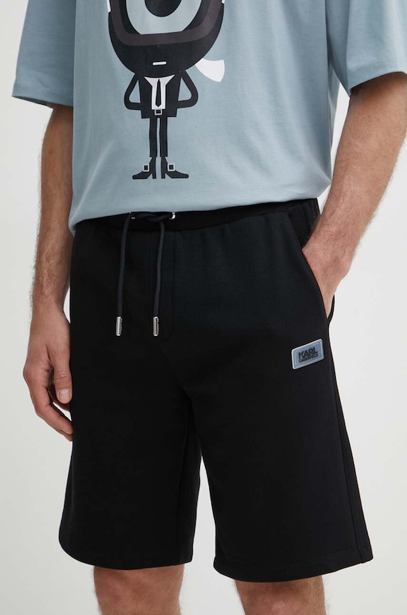 Karl Lagerfeld pantaloni scurti tricotaj negru 542900.705027
