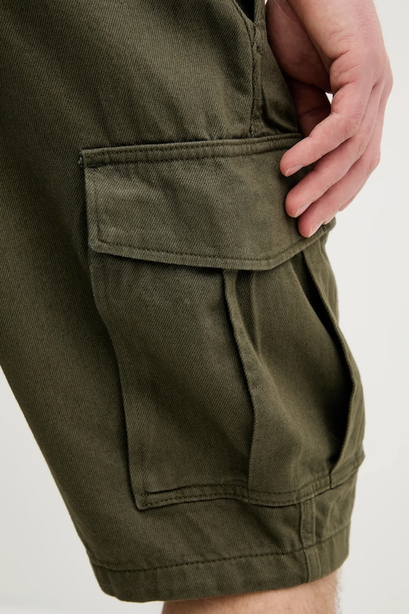 Bavlnené rifľové šortky Alpha Industries Aircraft zelená 146250.
