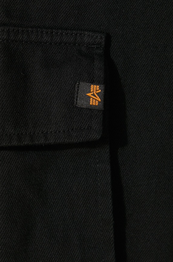 Alpha Industries pantaloncini di jeans in cotone Aircraft 146250. nero