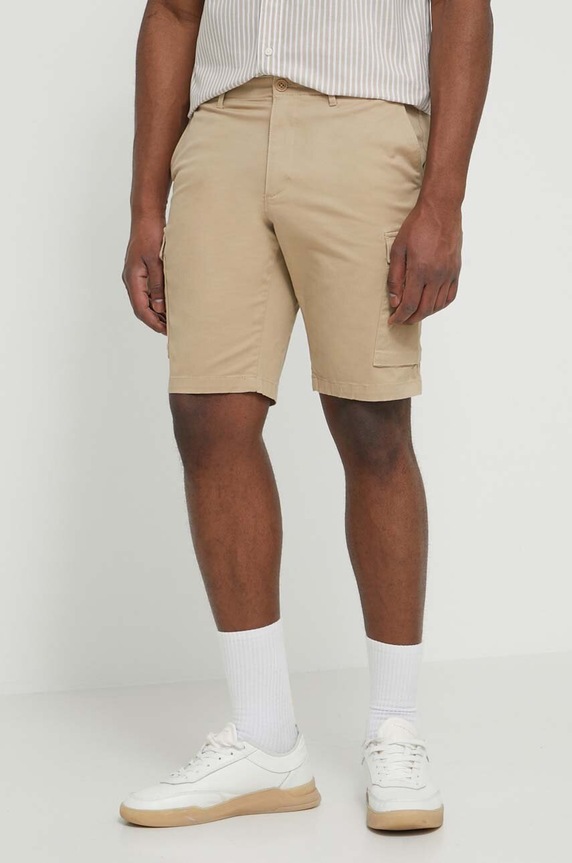 Tommy Hilfiger szorty z elastanem beżowy MW0MW23573