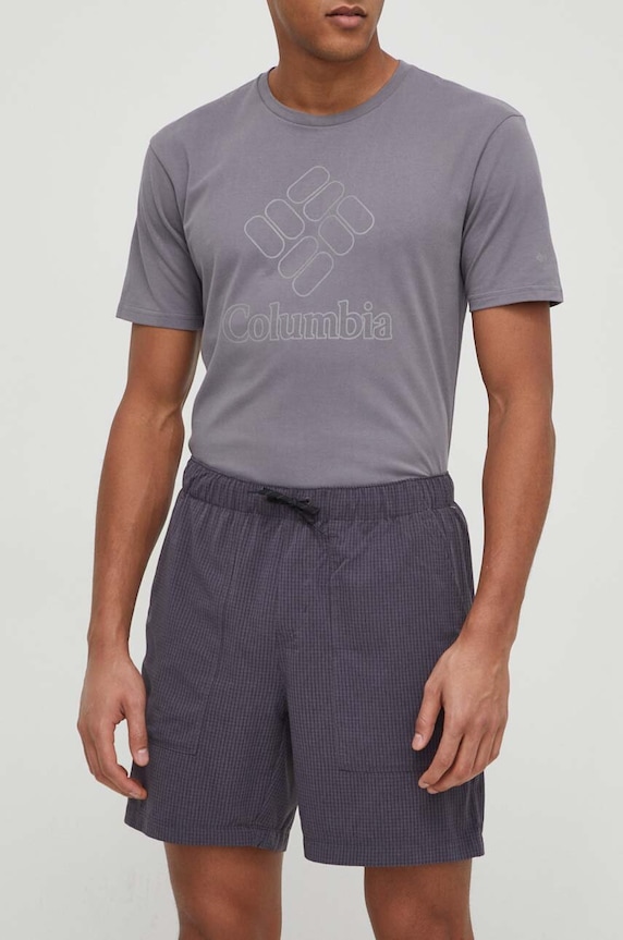Columbia pantaloncini da esterno Black Mesa Lightweight tessuto grigio 2072331