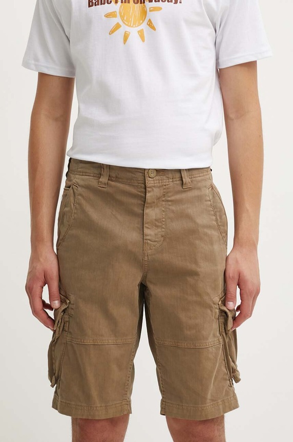 Superdry szorty z elastanem beżowy M7110433A.9VF