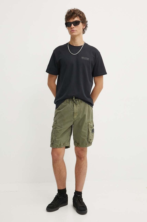 Superdry szorty bawełniane M7110435A.8TQ zielony SS24