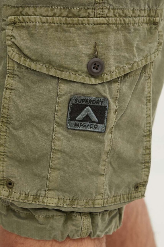 Superdry szorty bawełniane zielony M7110435A.8TQ
