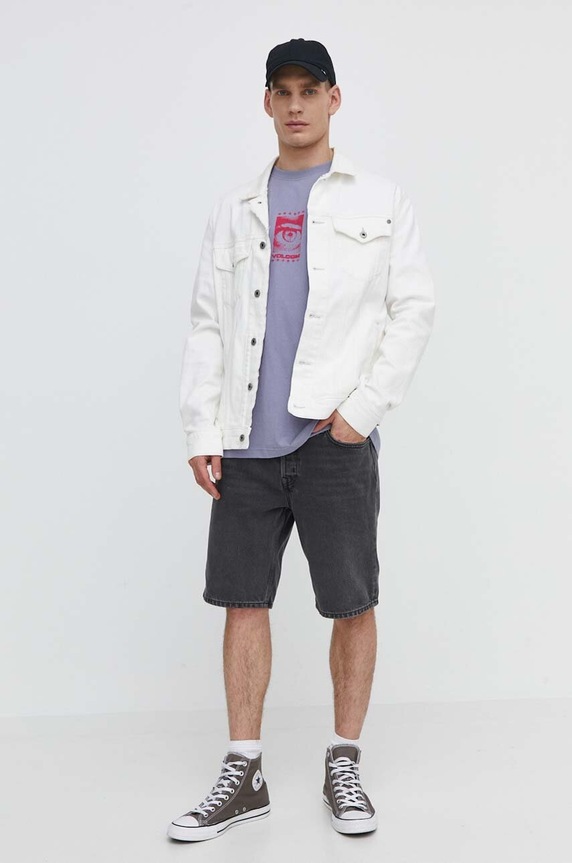 Superdry szorty jeansowe M7110394A.1HX szary SS24