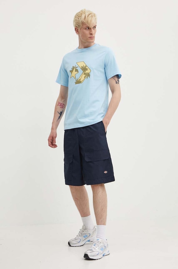 Βαμβακερό σορτσάκι Dickies FISHERSVILLE SHORT DK0A4YSI σκούρο μπλε SS24