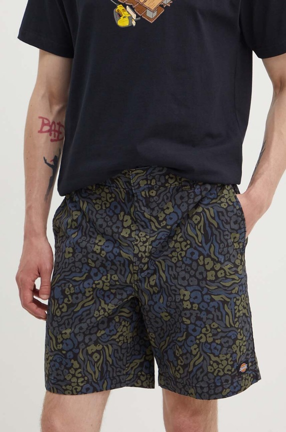 Dickies szorty bawełniane SALTVILLE wzorzyste granatowy DK0A4YSH
