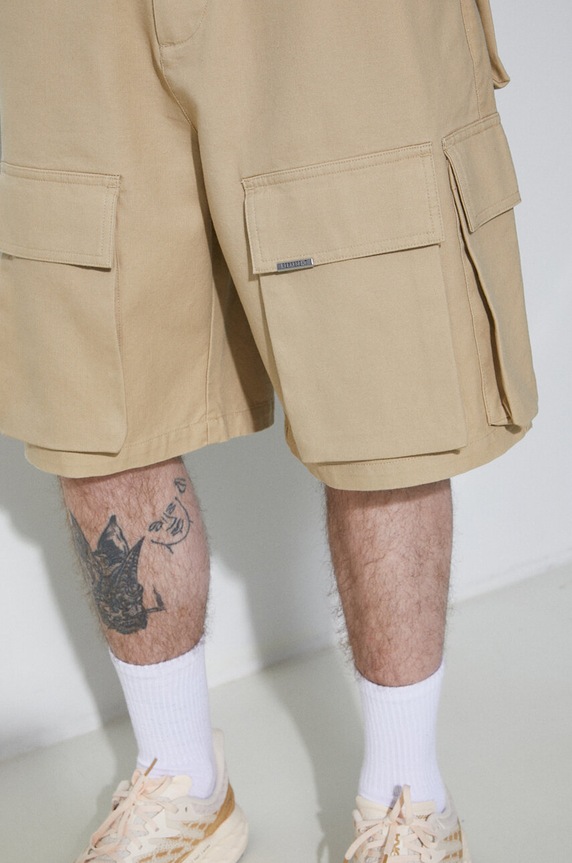Represent cotton shorts Baggy Cotton Cargo Short MLM715.494 beige