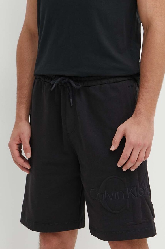 Calvin Klein Jeans rövidnadrág sima fekete J30J325134