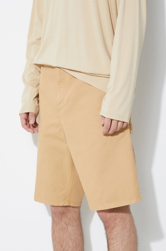 Clothing Carhartt WIP cotton shorts Single Knee Short I031504.1YHGD beige