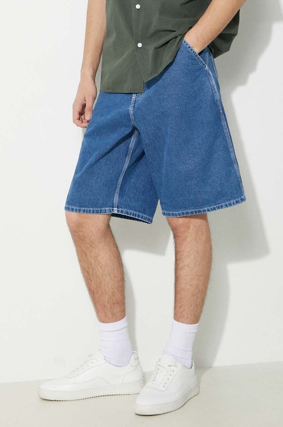 Carhartt WIP pantaloncini di jeans Simple Short blu I033333.106