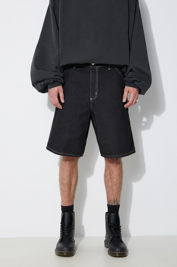 Carhartt WIP szorty jeansowe Simple jeans czarny I033333.892Y